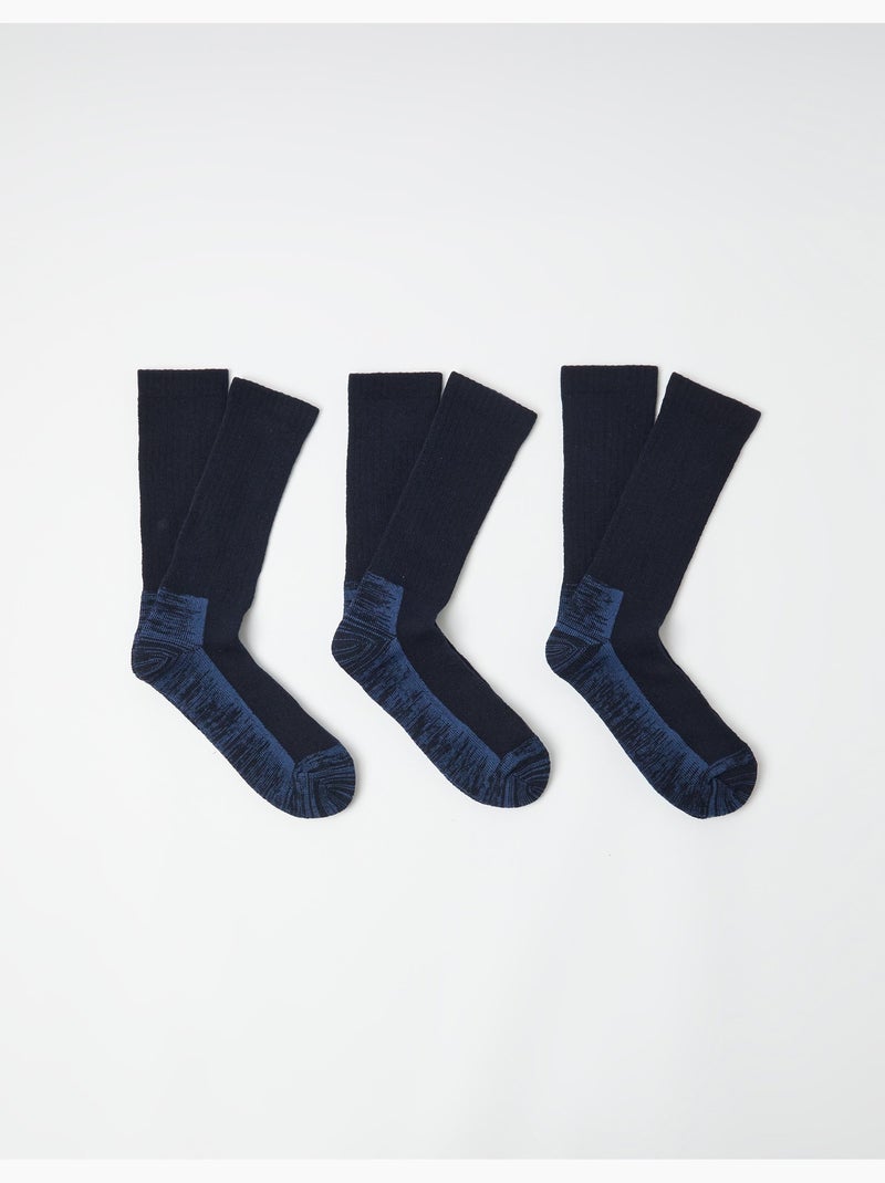 Paquete de 3 pares de calcetines, MO Fashion Azul - Kiabi