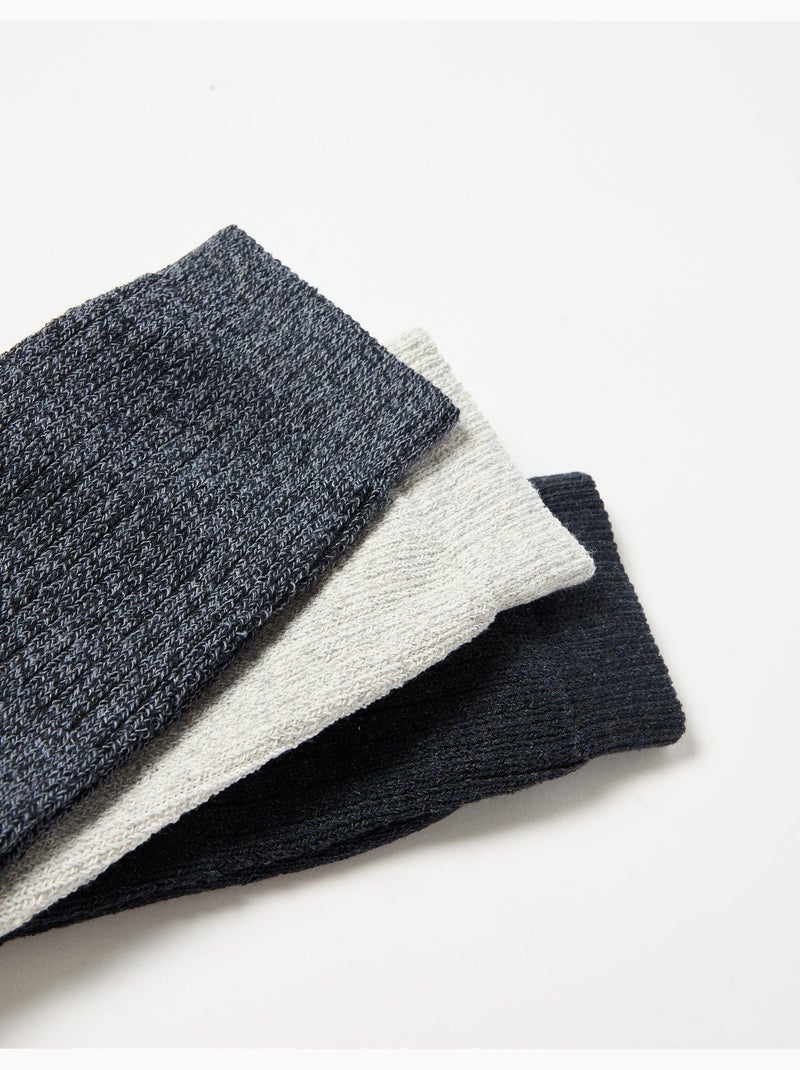 Paquete de 3 pares de calcetines, MO Fashion Azul - Kiabi