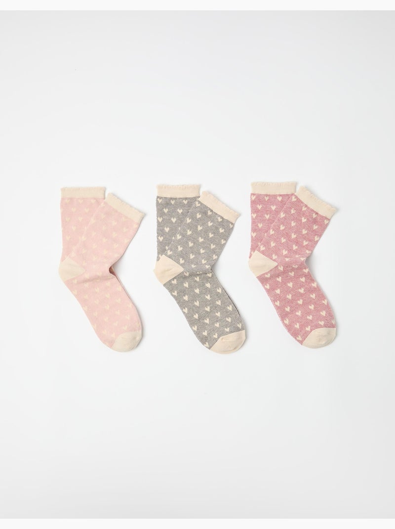 Paquete de 3 pares de calcetines, MO Fashion Beige - Kiabi