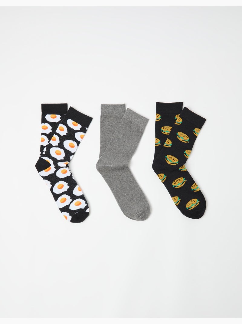 Paquete de 3 pares de calcetines, MO Fashion Gris - Kiabi