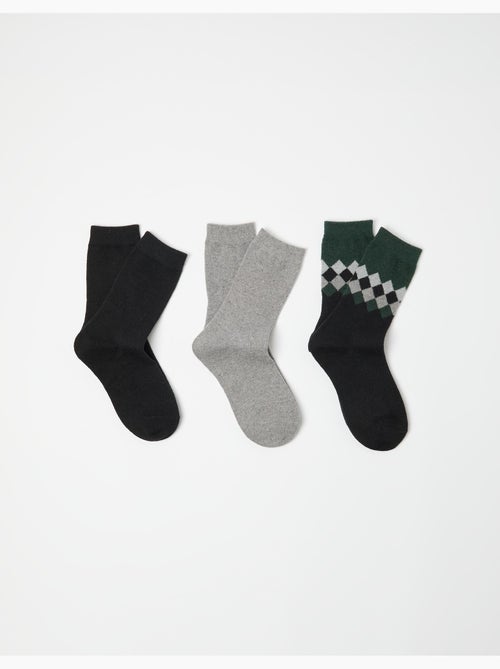 Paquete de 3 pares de calcetines, MO Fashion - Kiabi Paquete de 3 pares de calcetines, MO Fashion - Kiabi