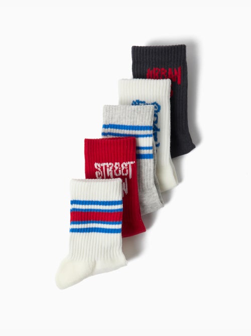 Paquete de 5 pares de calcetines, mo fashion - Kiabi Paquete de 5 pares de calcetines, mo fashion - Kiabi