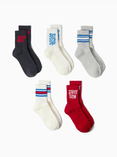 Paquete de 5 pares de calcetines, mo fashion - Kiabi Paquete de 5 pares de calcetines, mo fashion - Kiabi