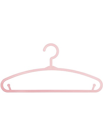 Juego de 6 perchas de plástico blanco para niños
