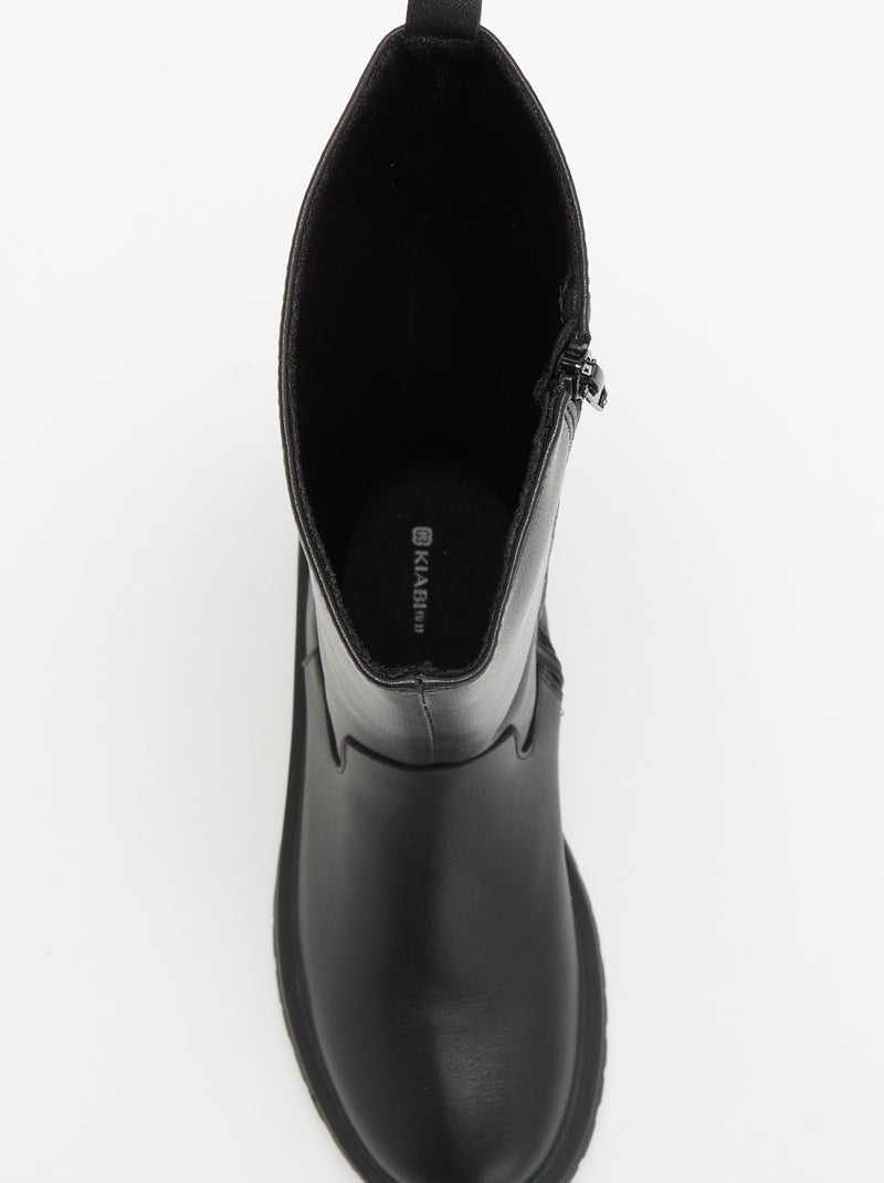 Par de botas altas de imitación Negro - Kiabi