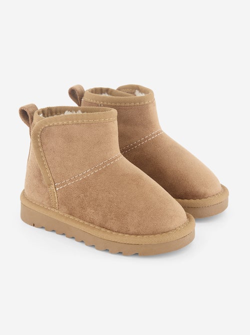 Par de botas forradas de antelina - Kiabi