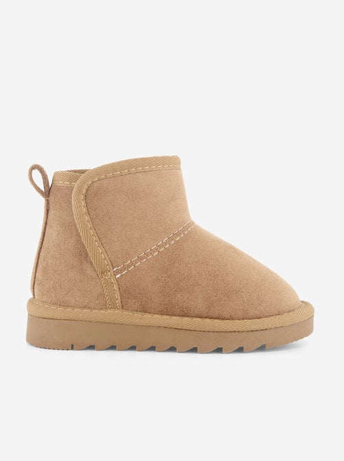 Par de botas forradas de antelina - Kiabi