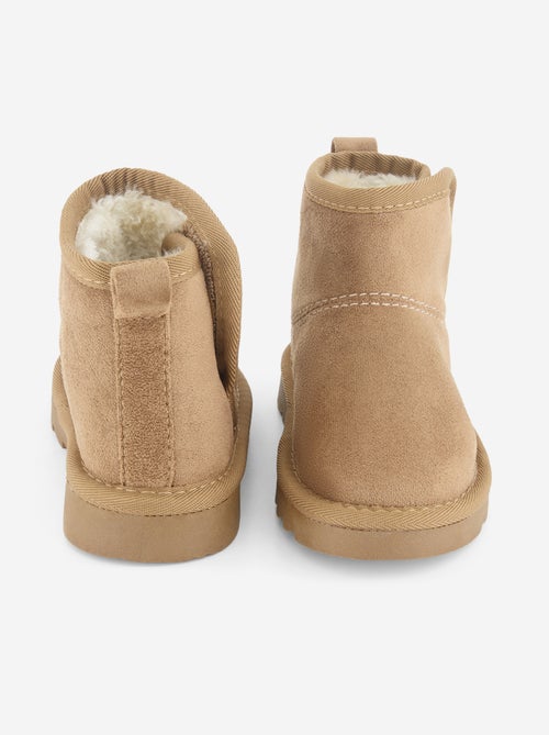 Par de botas forradas de antelina - Kiabi