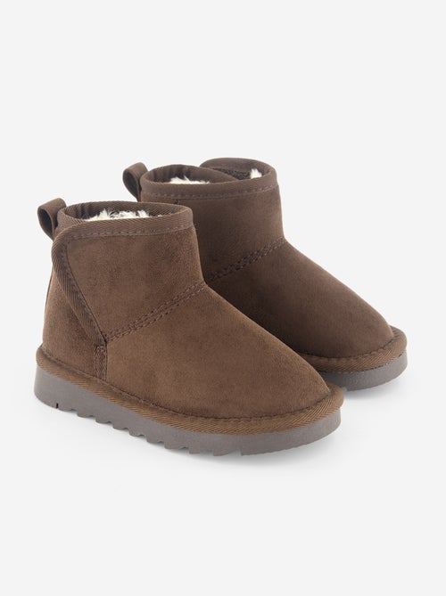 Par de botas forradas de antelina - Kiabi Par de botas forradas de antelina - Kiabi