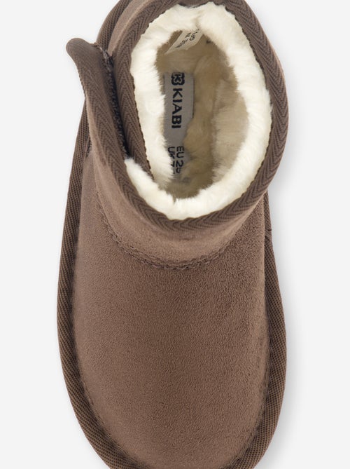 Par de botas forradas de antelina - Kiabi Par de botas forradas de antelina - Kiabi