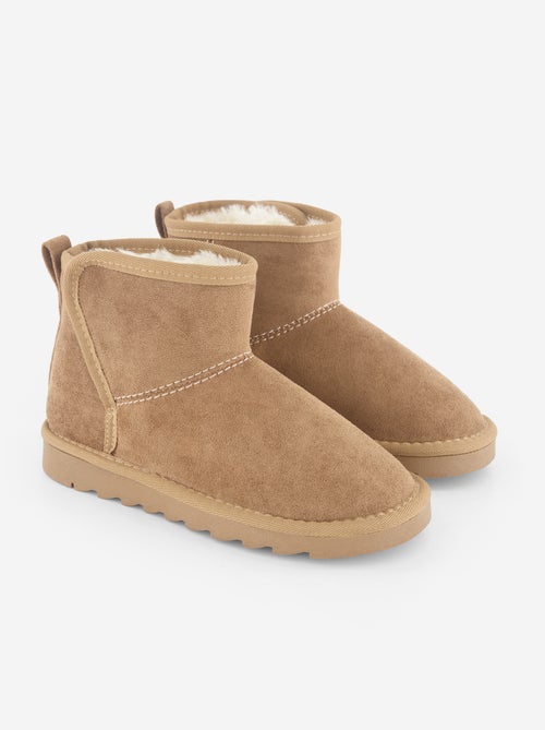 Par de botas forradas de antelina - Kiabi Par de botas forradas de antelina - Kiabi