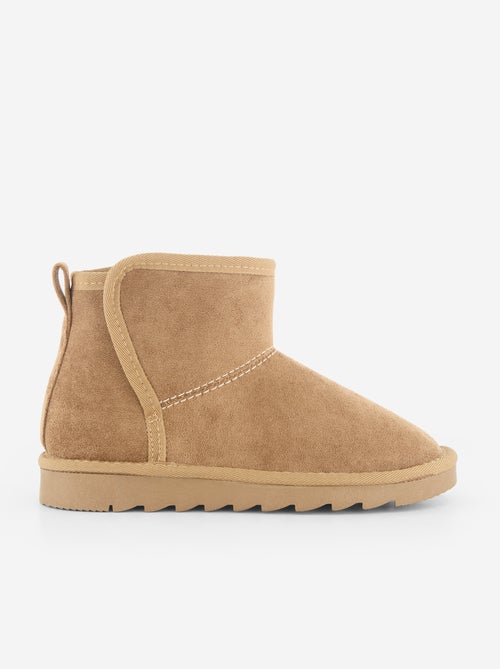 Par de botas forradas de antelina - Kiabi Par de botas forradas de antelina - Kiabi