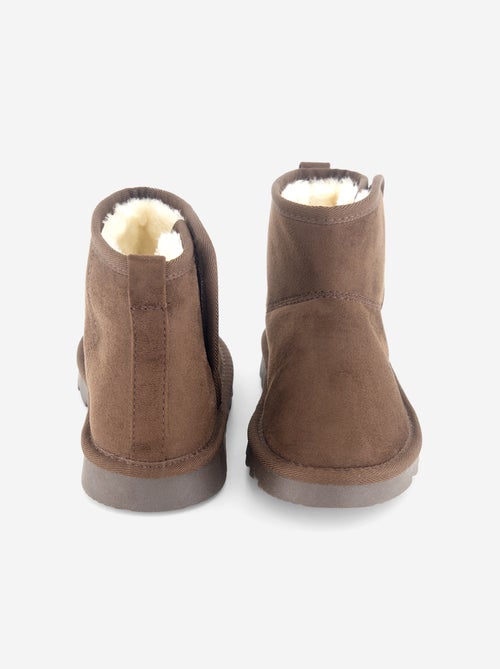 Par de botas forradas de antelina - Kiabi Par de botas forradas de antelina - Kiabi