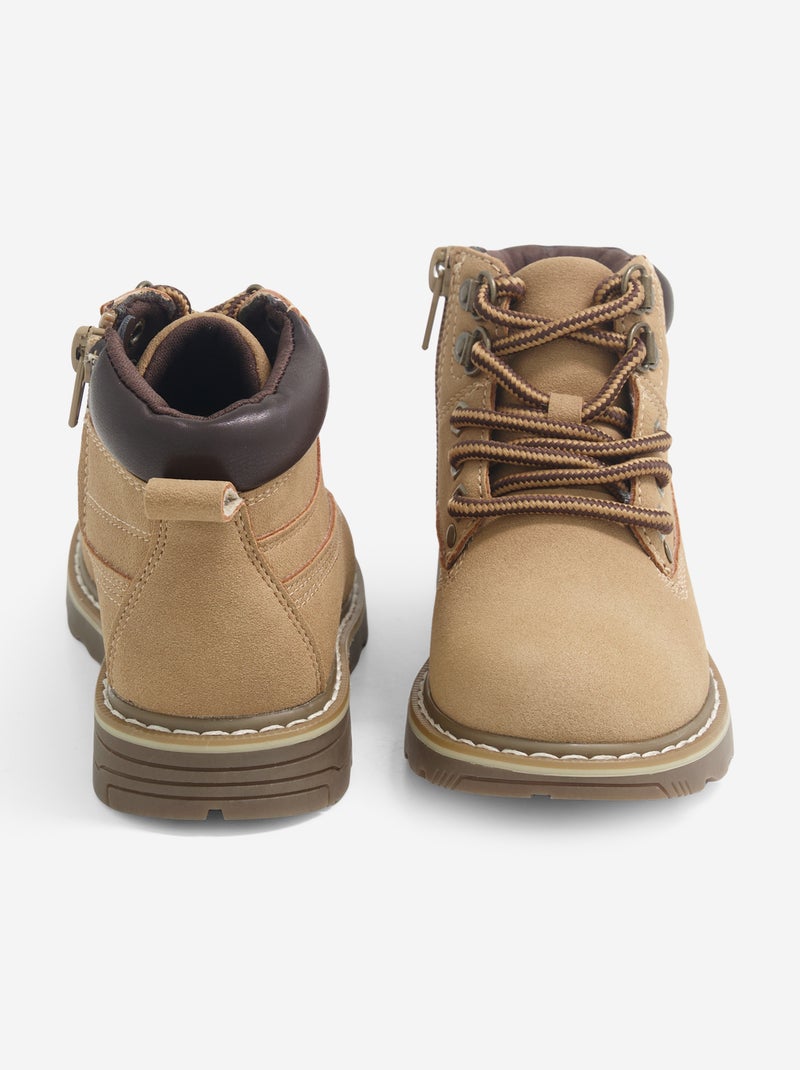 Par de botas tipo trekking con cordones Marron - Kiabi