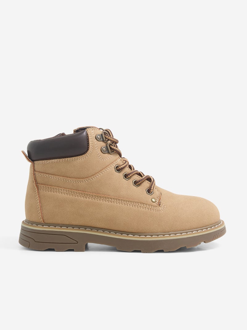 Par de botas tipo trekking con cordones Marron - Kiabi