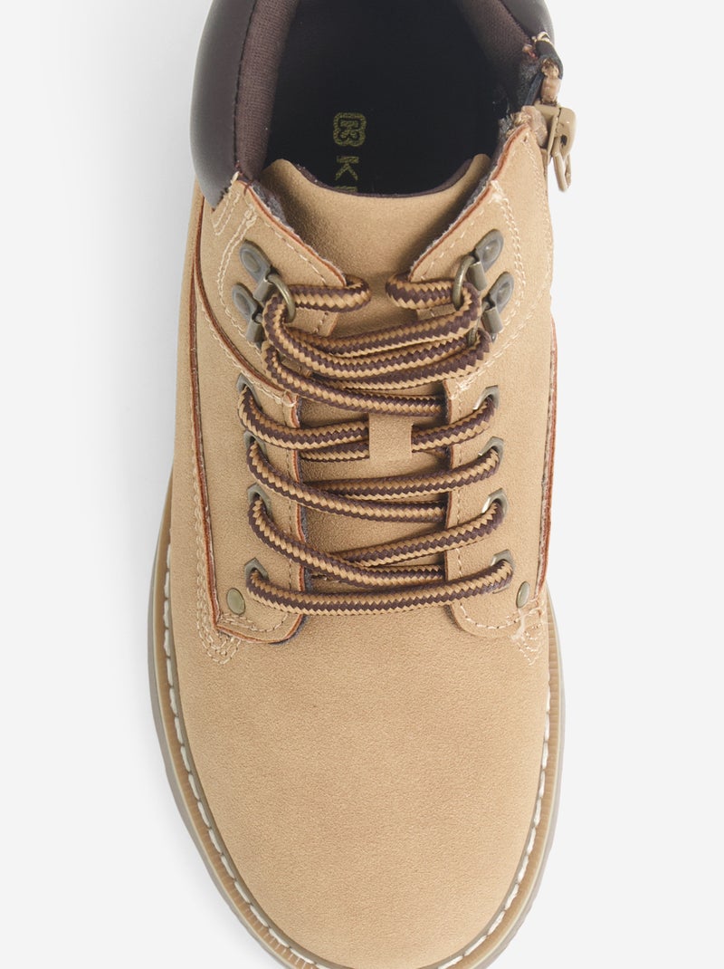 Par de botas tipo trekking con cordones Marron - Kiabi