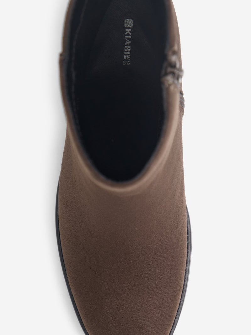 Par de botines de tacón Marron - Kiabi