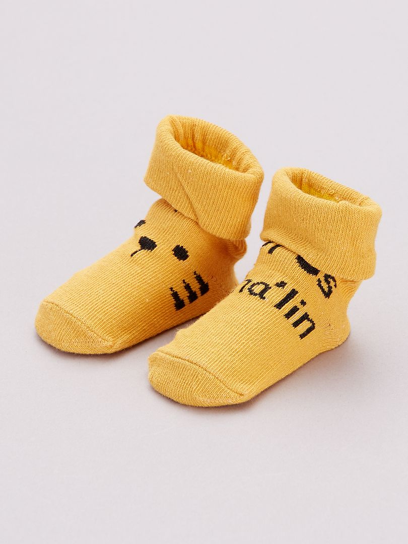 Par de calcetines amarillo - Kiabi