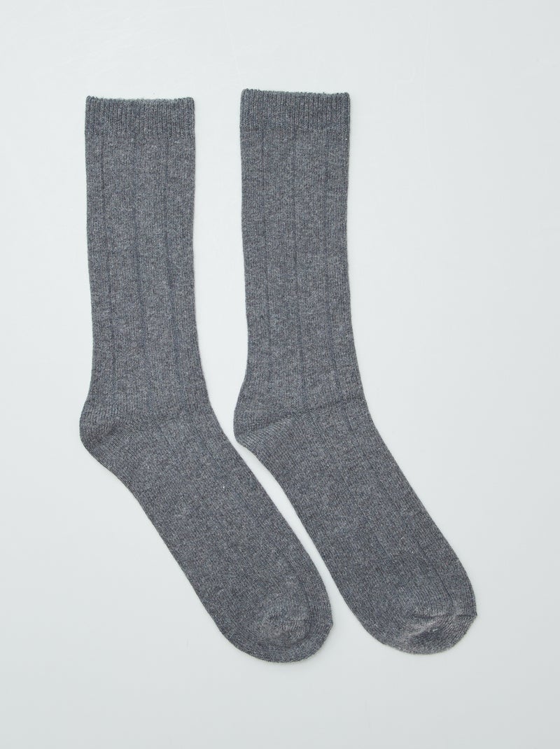 Par de calcetines cálidos GRIS - Kiabi