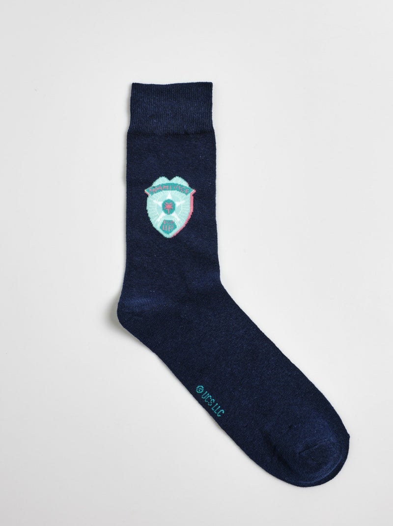 Par de calcetines con licencia de Miami Vice - AFIBEL Azul oscuro - Kiabi