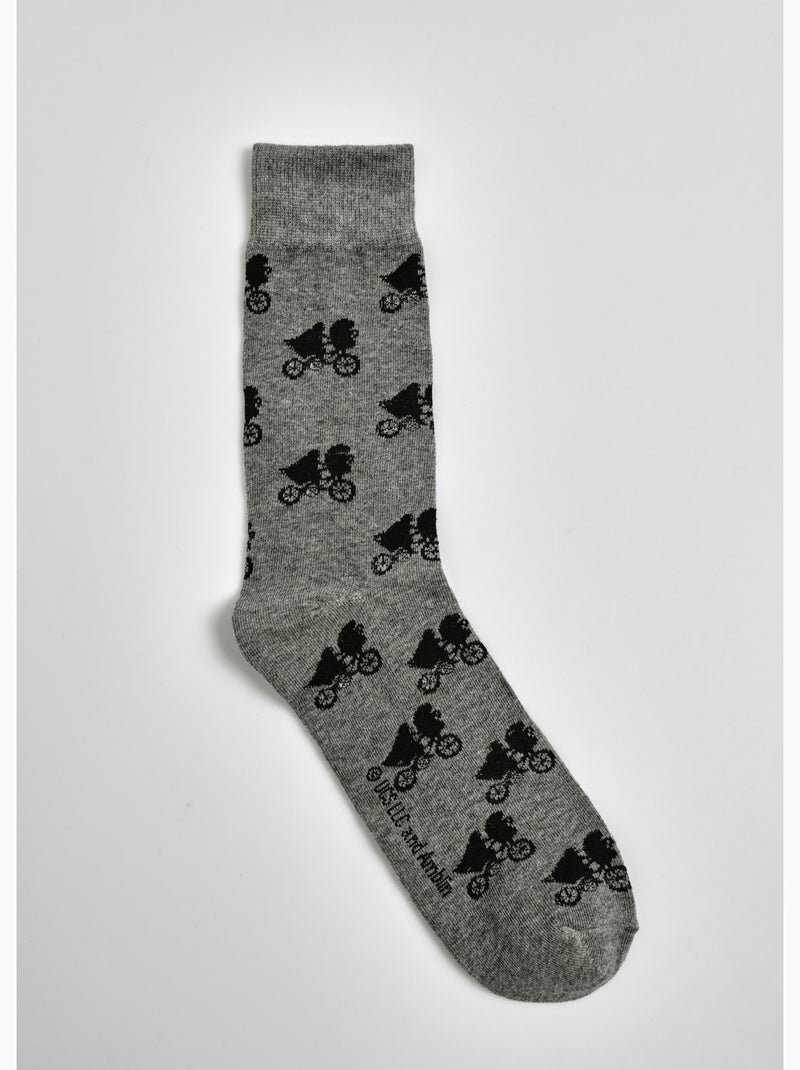 Par de calcetines con licencia ET - AFIBEL Gris oscuro - Kiabi