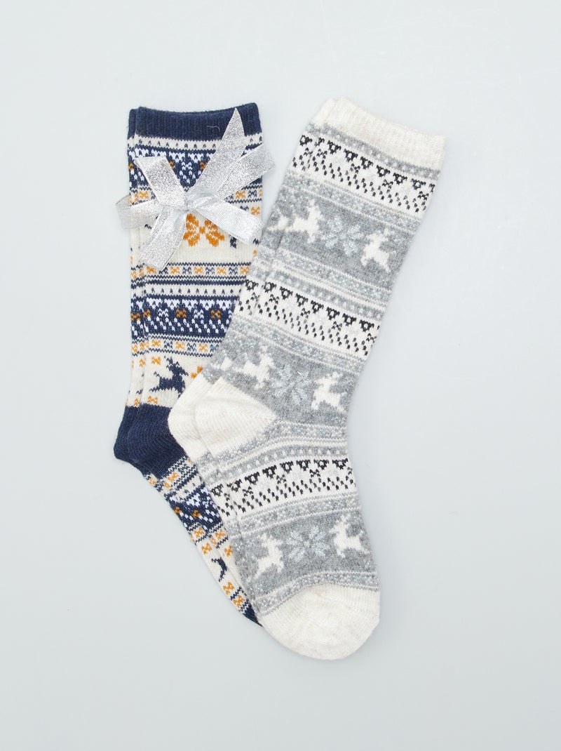Par de calcetines de 'Navidad' AZUL - Kiabi