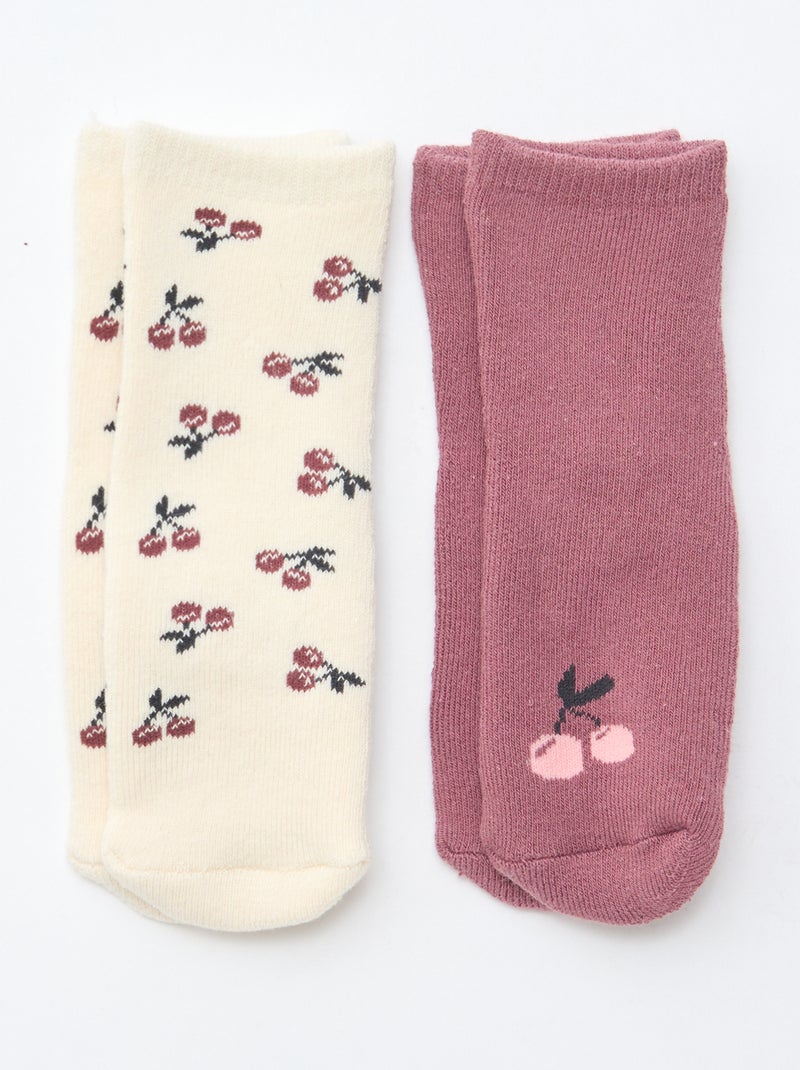 Par de calcetines fantasía antideslizantes Beige - Kiabi