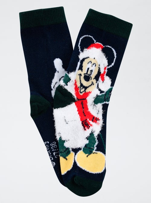 Par de calcetines navideños 'Disney' 'Mickey' de algodón - Kiabi