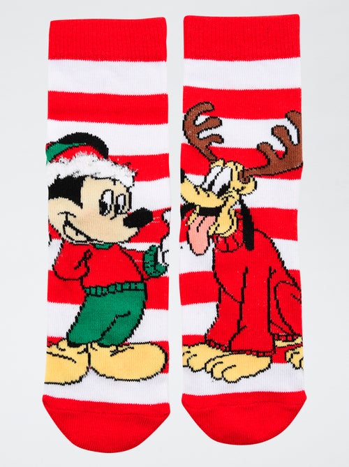 Par de calcetines navideños 'Disney' 'Mickey' de algodón - Kiabi