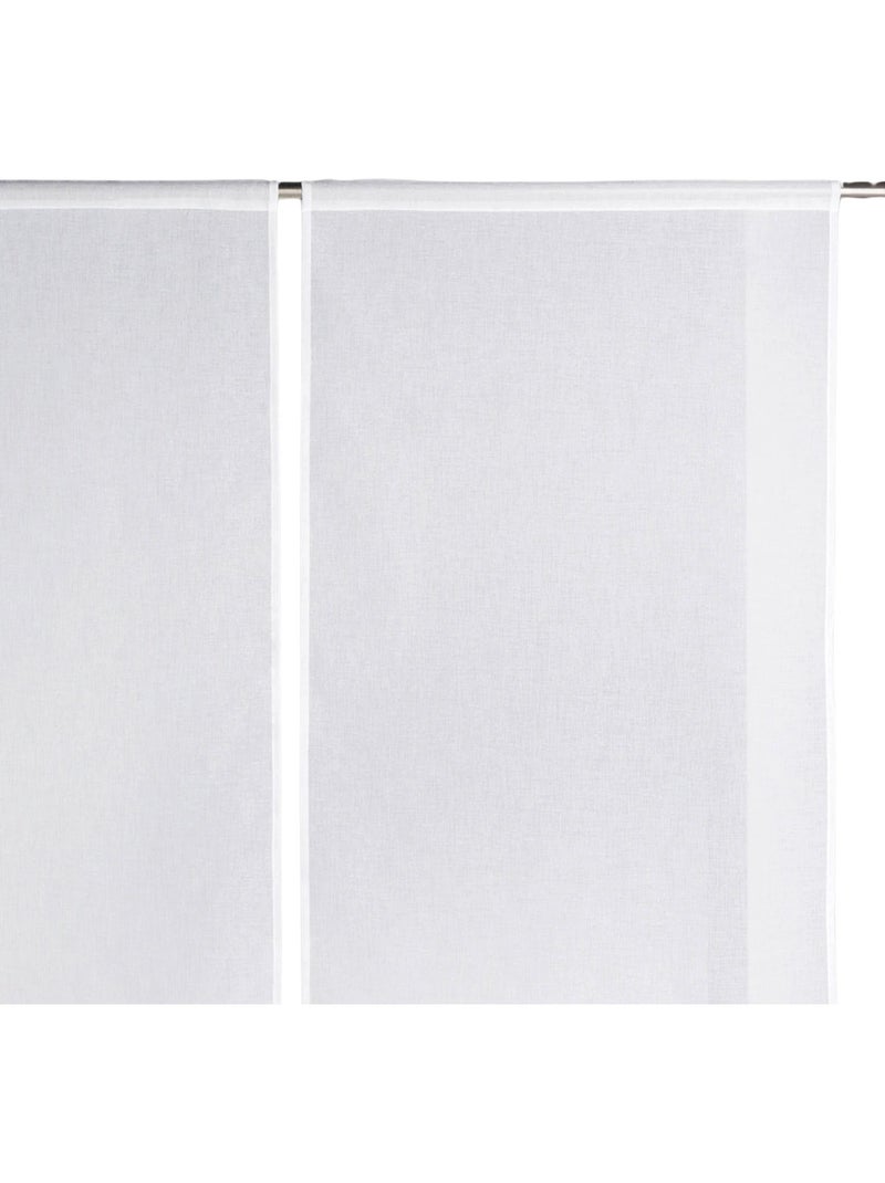 Par de cortinas bajas y puntiagudas Marfil - Kiabi