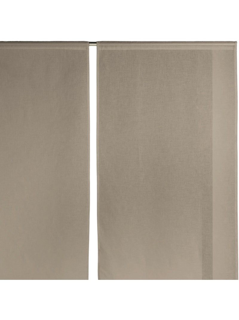 Par de cortinas bajas y puntiagudas Taupe - Kiabi