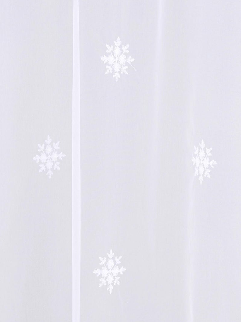 Par de cortinas blancas con motivo de copos de nieve Blanco - Kiabi