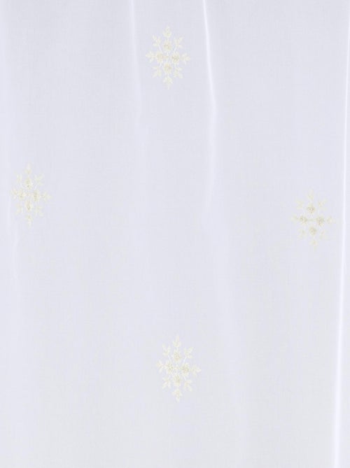 Par de cortinas blancas con motivo de copos de nieve - Kiabi