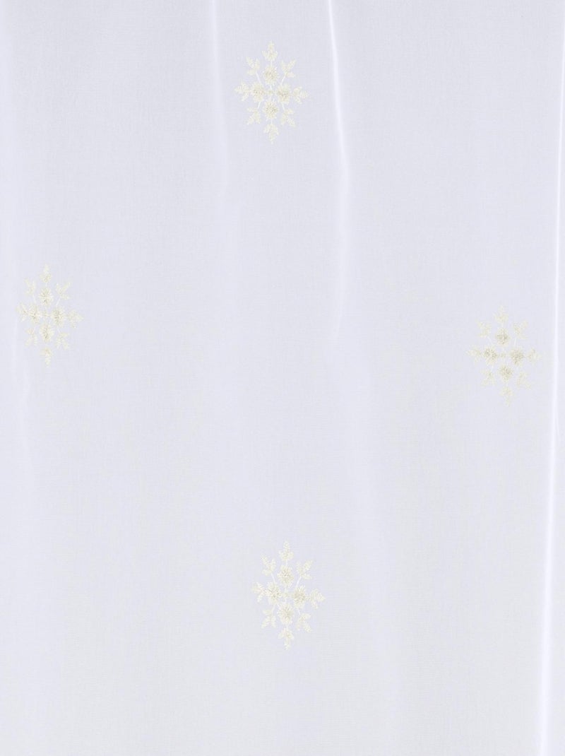 Par de cortinas blancas con motivo de copos de nieve Crudo - Kiabi