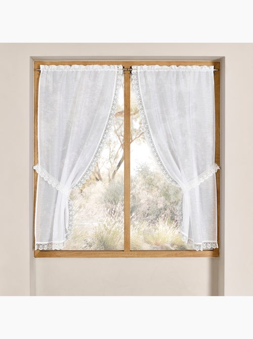 Par de cortinas «bonne femme» con acabado de macramé - Kiabi