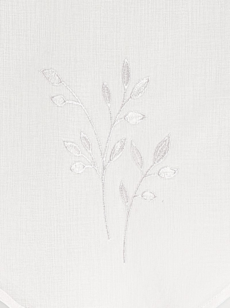 Par de cortinas bordadas Blanco - Kiabi