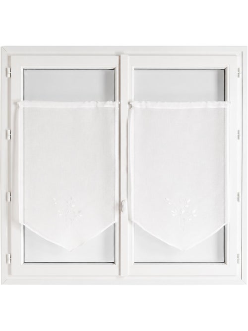 Par de cortinas bordadas - Kiabi