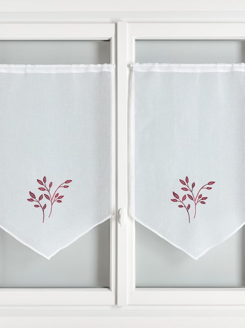 Par de cortinas bordadas - Kiabi Par de cortinas bordadas - Kiabi
