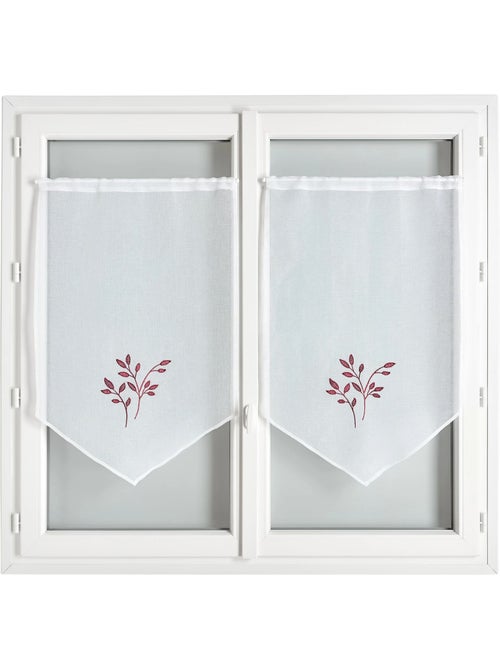 Par de cortinas bordadas - Kiabi