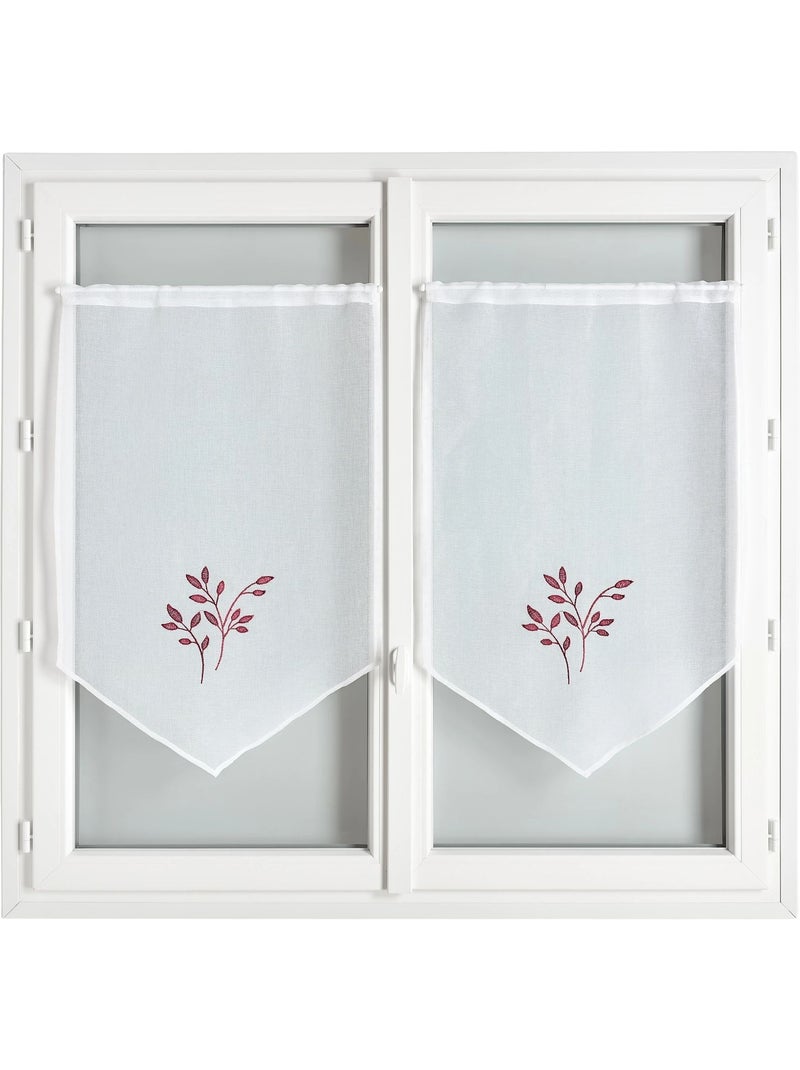 Par de cortinas bordadas Burdeos - Kiabi