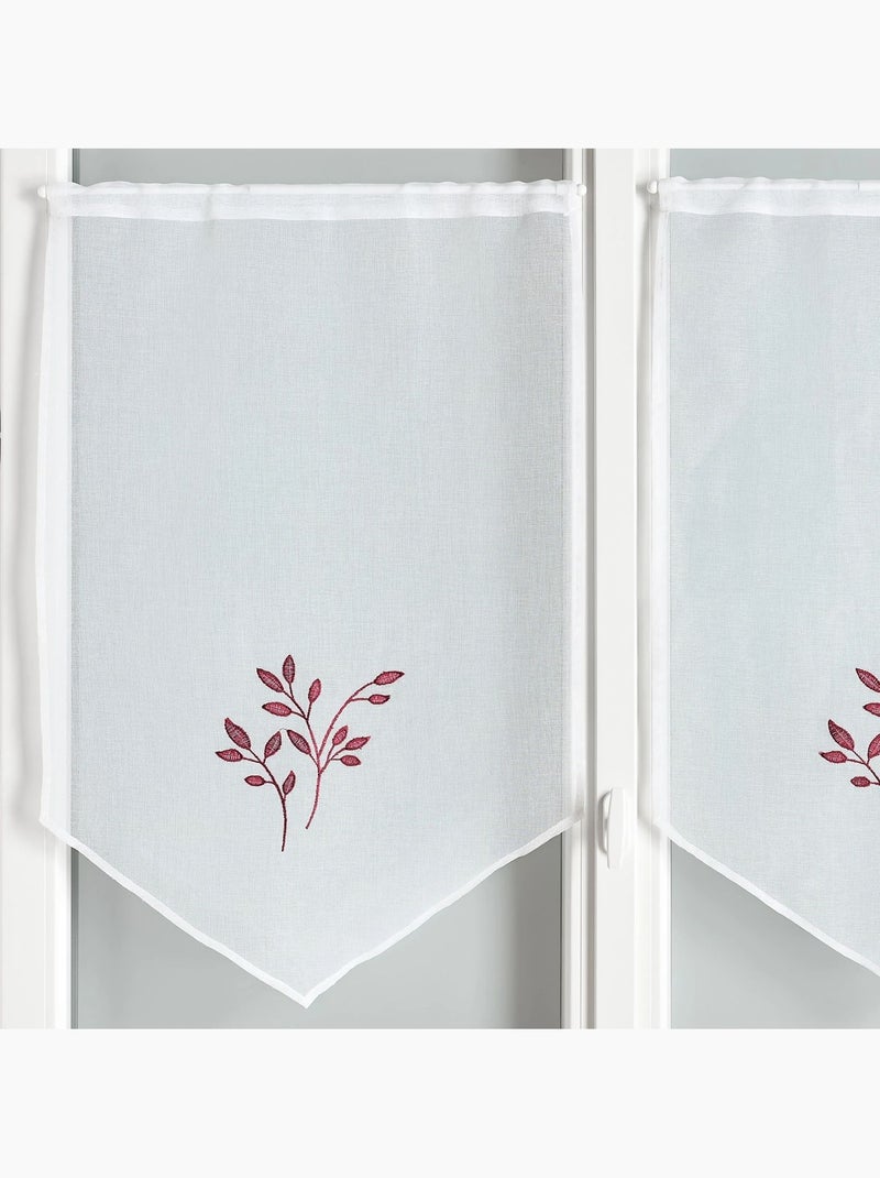 Par de cortinas bordadas Burdeos - Kiabi