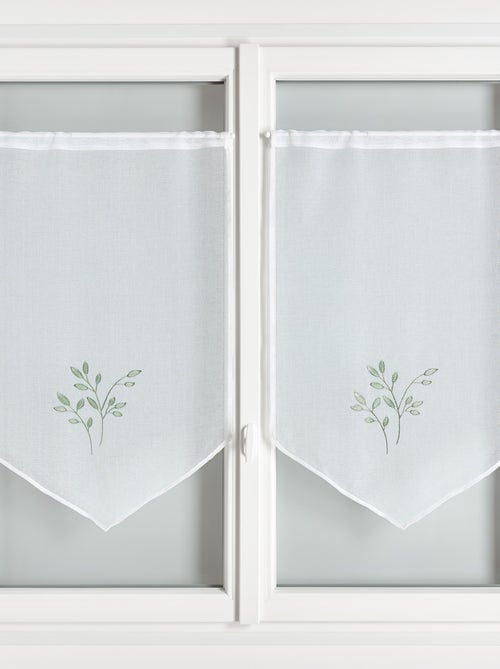 Par de cortinas bordadas - Kiabi Par de cortinas bordadas - Kiabi