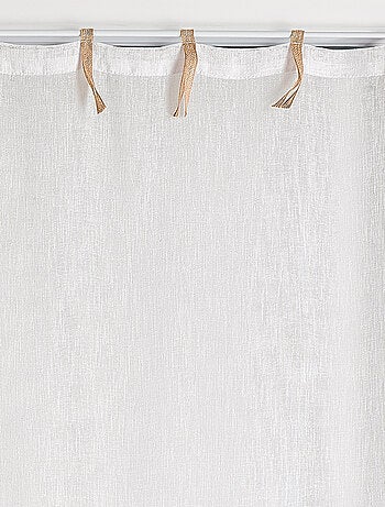 Par de cortinas con cinta de yute