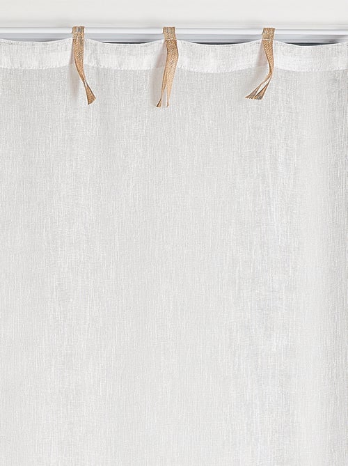 Par de cortinas con cinta de yute - Kiabi