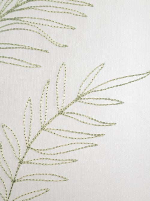 Par de cortinas con hojas bordadas - Kiabi