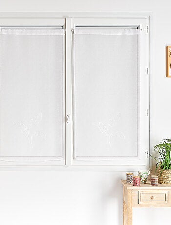 Par de cortinas de hoja de plátano