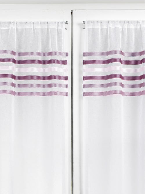 Par de cortinas de rayas horizontales - Kiabi Par de cortinas de rayas horizontales - Kiabi