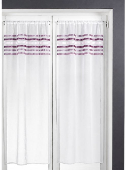 Par de cortinas de rayas horizontales - Kiabi Par de cortinas de rayas horizontales - Kiabi