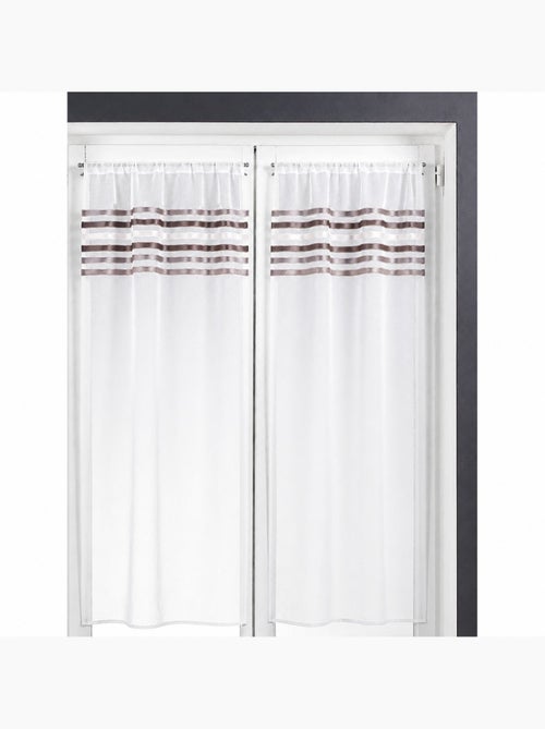 Par de cortinas de rayas horizontales - Kiabi Par de cortinas de rayas horizontales - Kiabi