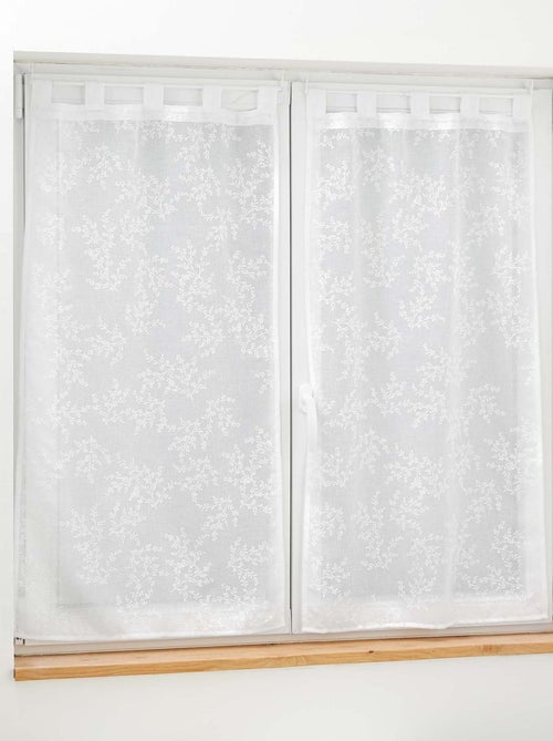 Par de cortinas de visillo con trabillas - Kiabi